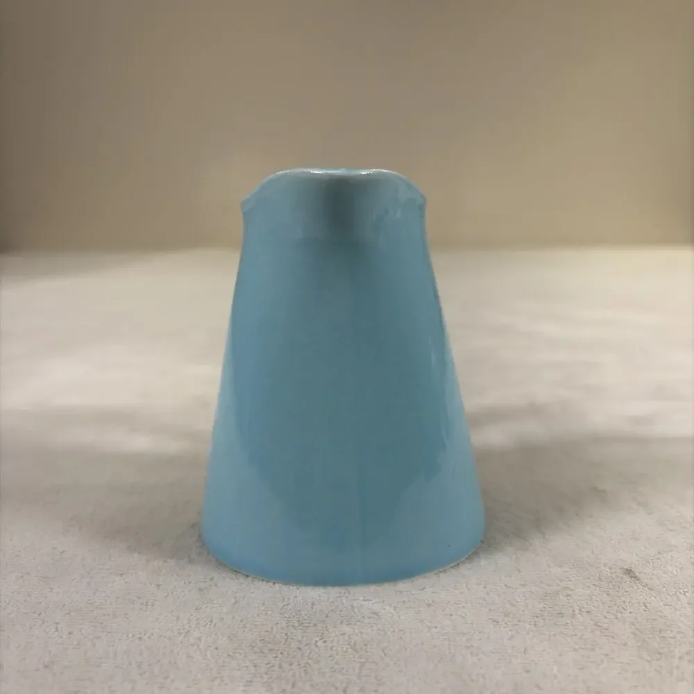 Vtg 60s Cameron Cronin Clay Products Blue Scandia Creamer & Sugar MCM Charity